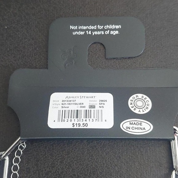 NEW Ashley Stewart Necklace silver-tone‎ - Picture 4 of 5